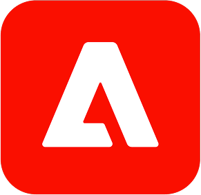 DX-ROI Red square icon featuring a stylized white letter "A" in the center, associated with Adobe.