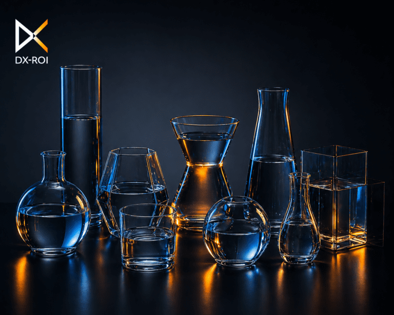 Vases filled with water